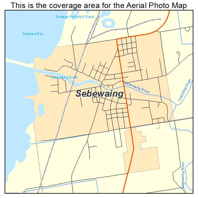 Sebewaing, MI location map 