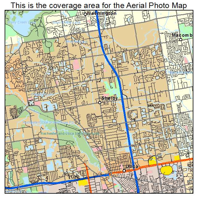 Shelby, MI location map 