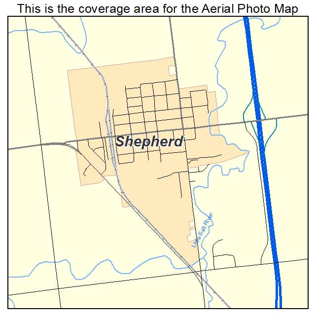 Shepherd, MI location map 