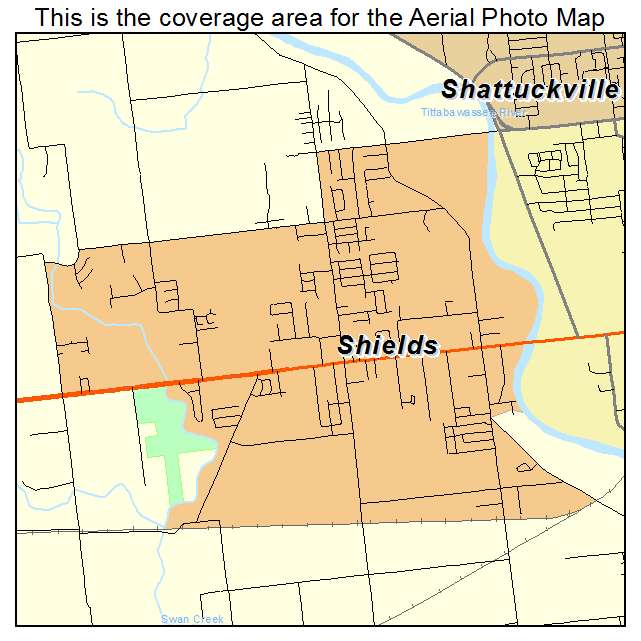 Shields, MI location map 