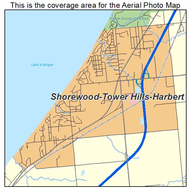 Shorewood Tower Hills Harbert, MI location map 