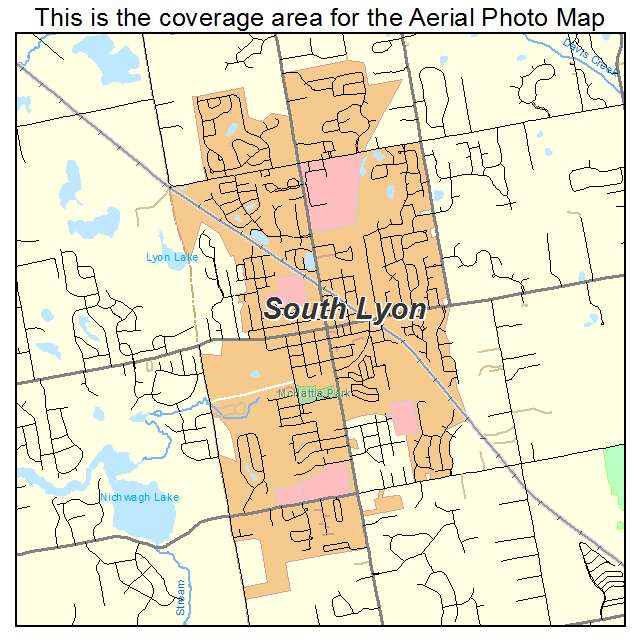 Aerial Photography Map Of South Lyon Mi Michigan
