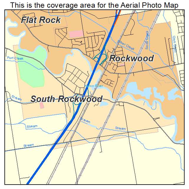 South Rockwood, MI location map 