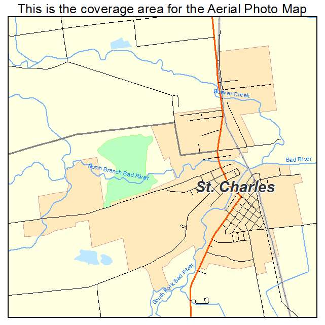 St Charles, MI location map 