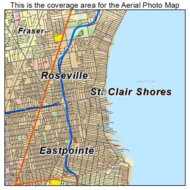 St Clair Shores, MI location map 