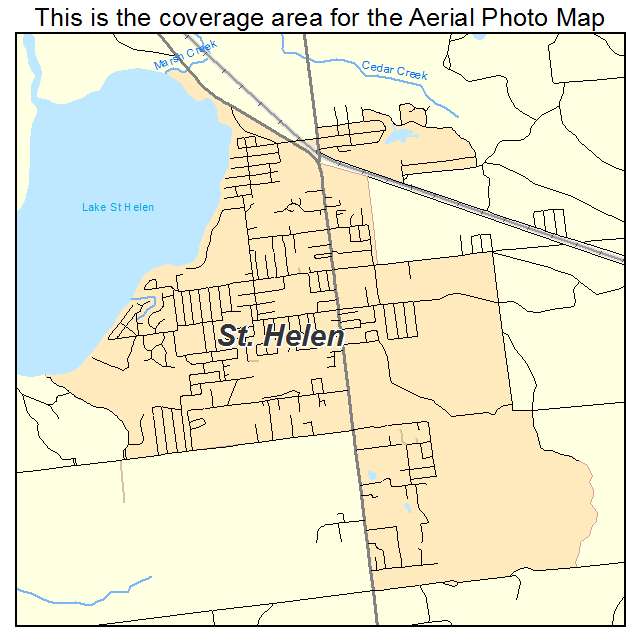 St Helen, MI location map 