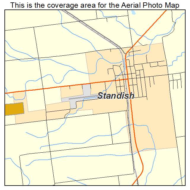 Standish, MI location map 