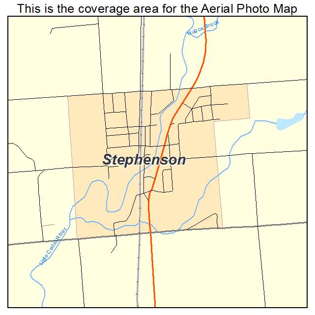 Stephenson, MI location map 