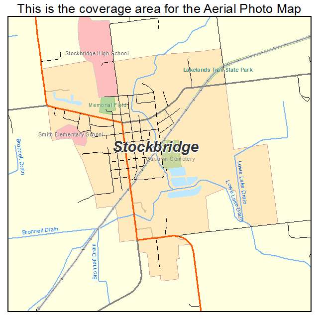 Stockbridge, MI location map 