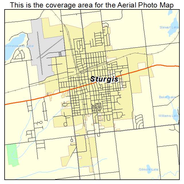 Sturgis, MI location map 