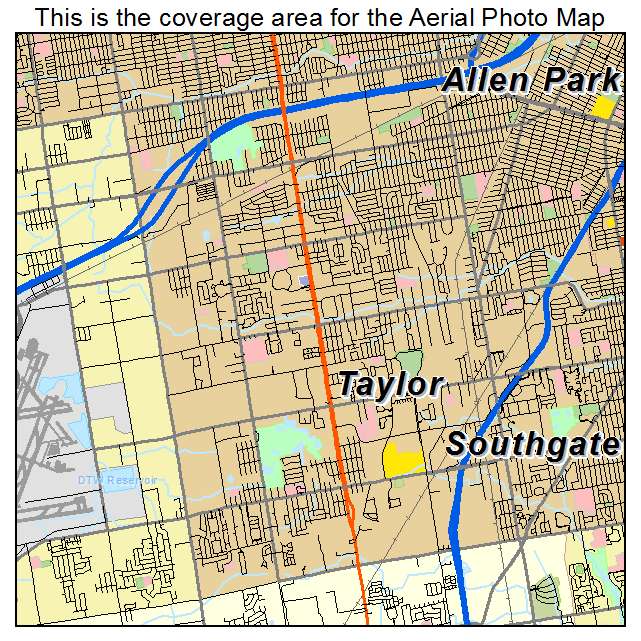 Taylor, MI location map 