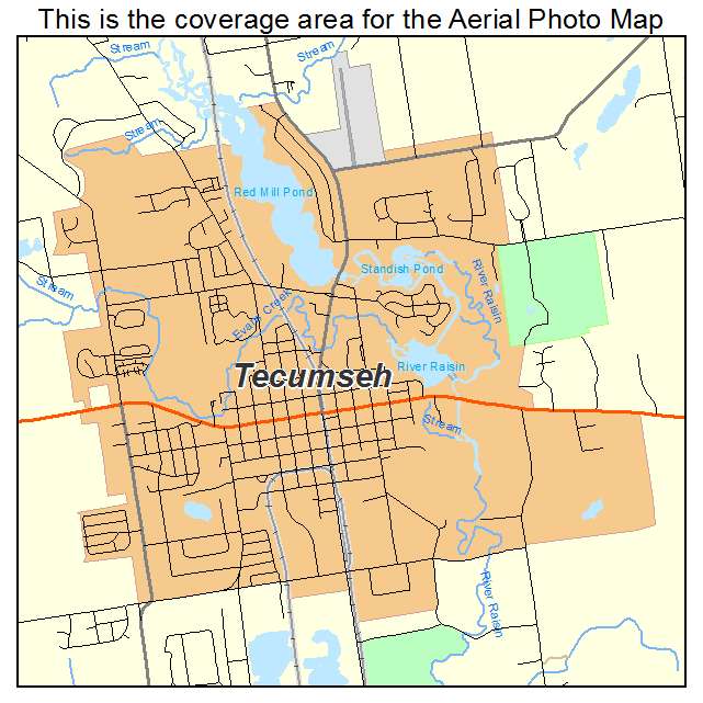 Tecumseh, MI location map 