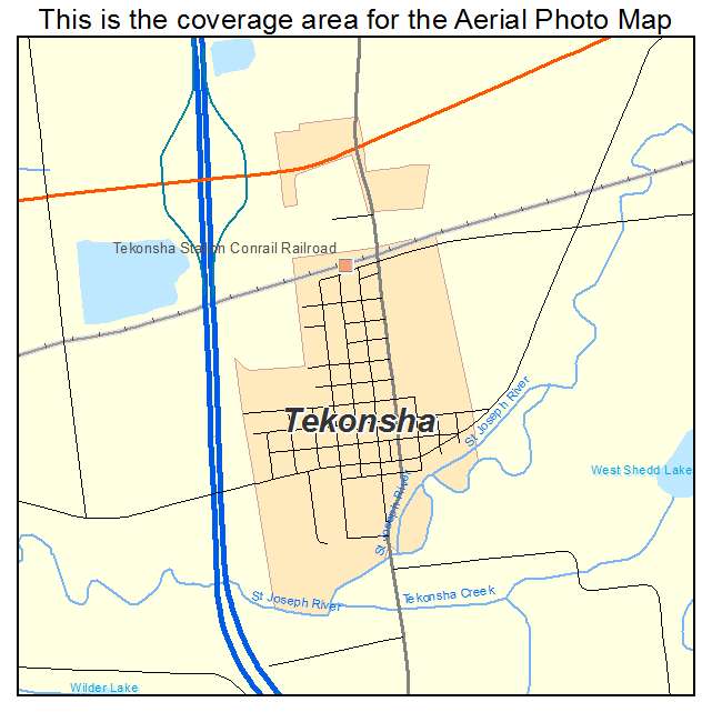 Tekonsha, MI location map 