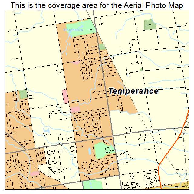 Temperance, MI location map 