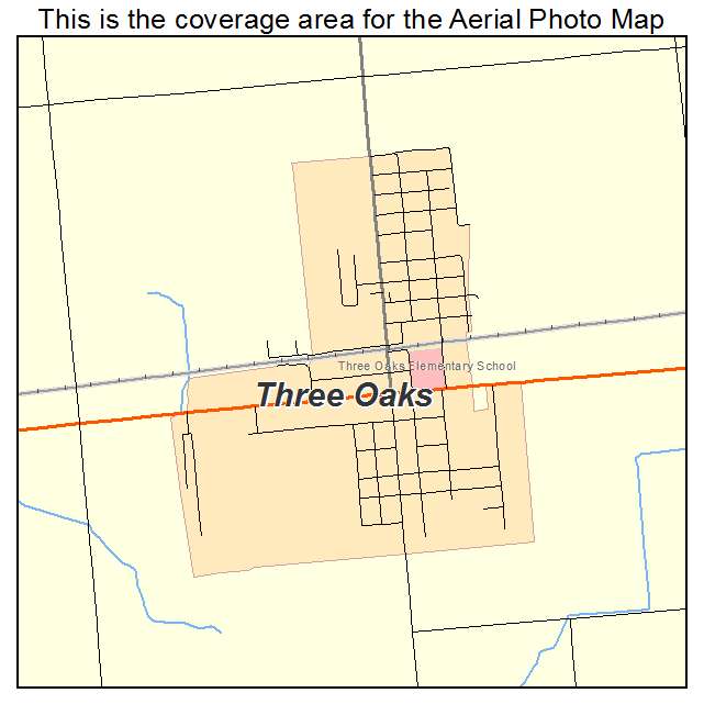 Three Oaks, MI location map 