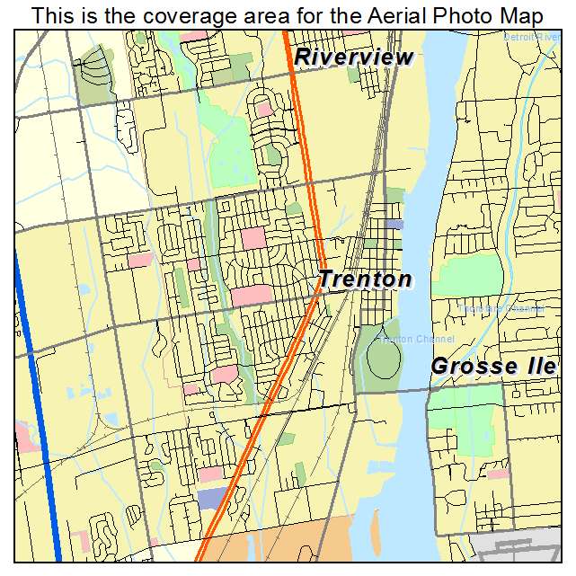 Trenton, MI location map 