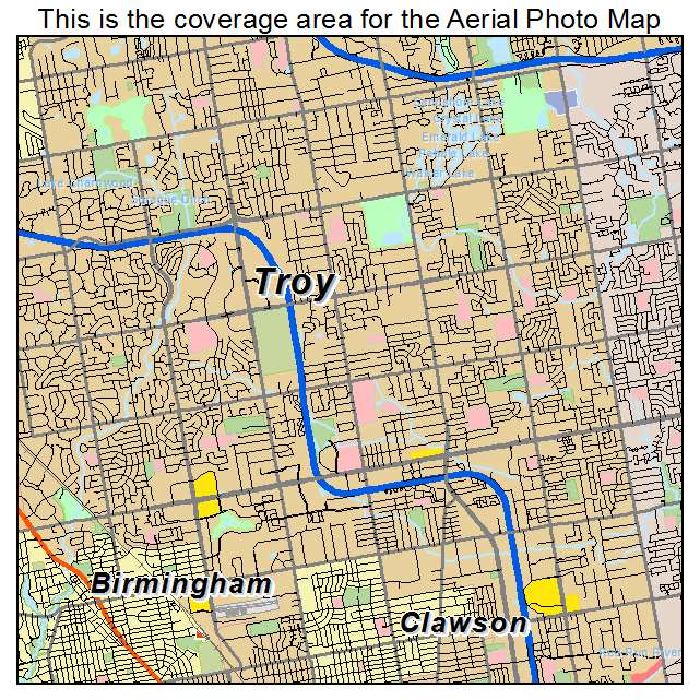 Troy, MI location map 