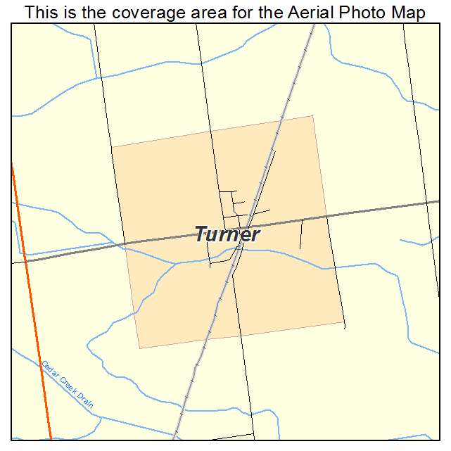 Turner, MI location map 