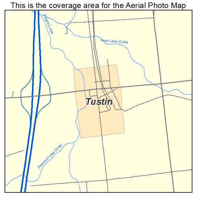 Tustin, MI location map 