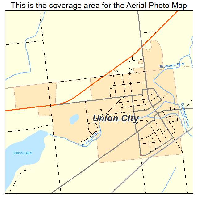 Union City, MI location map 