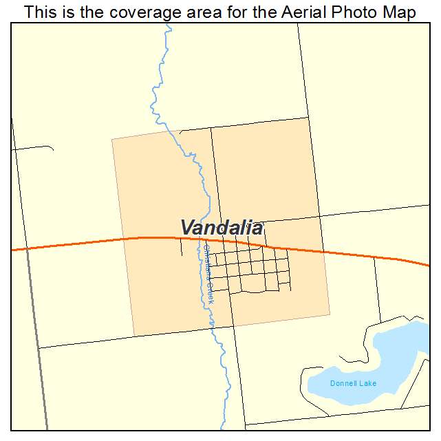 Vandalia, MI location map 