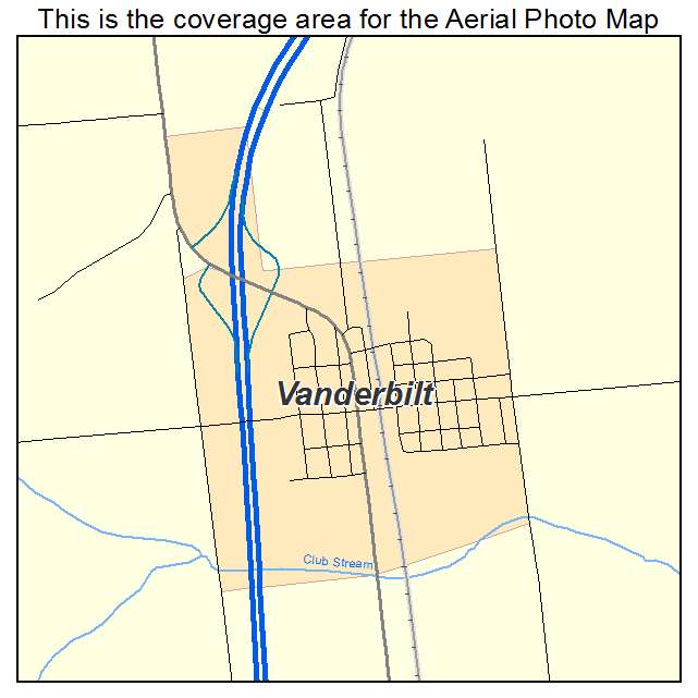 Vanderbilt, MI location map 