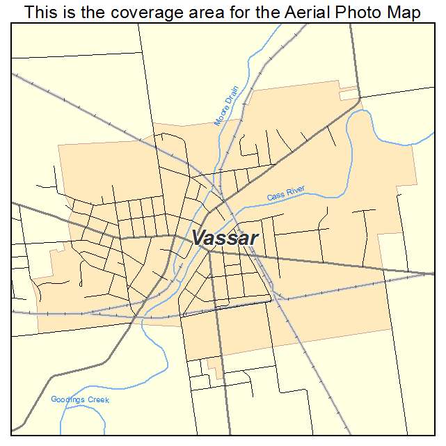 Vassar, MI location map 