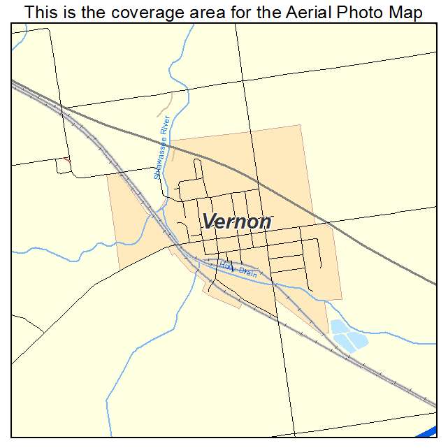 Vernon, MI location map 