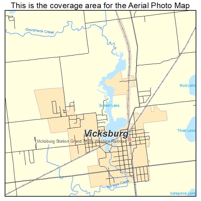 Vicksburg, MI location map 