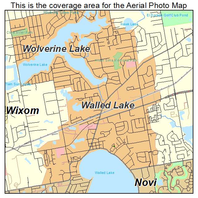 Walled Lake, MI location map 