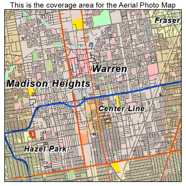 Warren, MI location map 