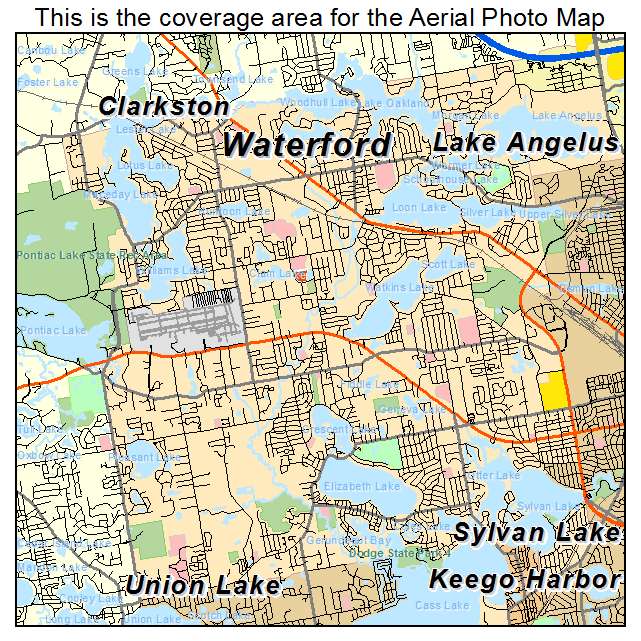 Waterford, MI location map 