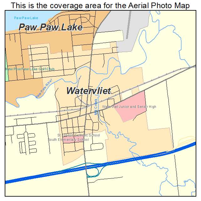 Watervliet, MI location map 
