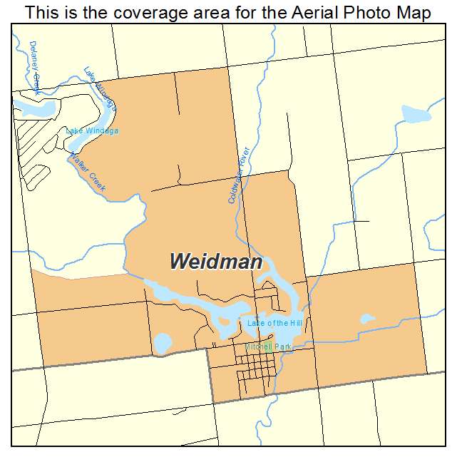 Weidman, MI location map 