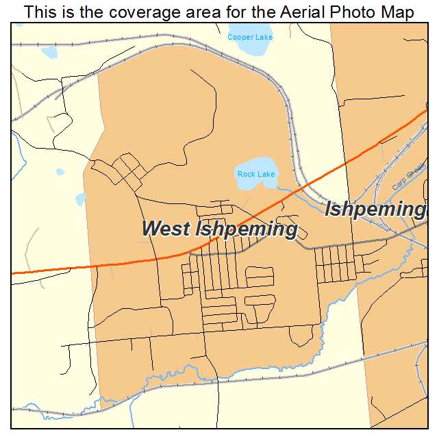 West Ishpeming, MI location map 