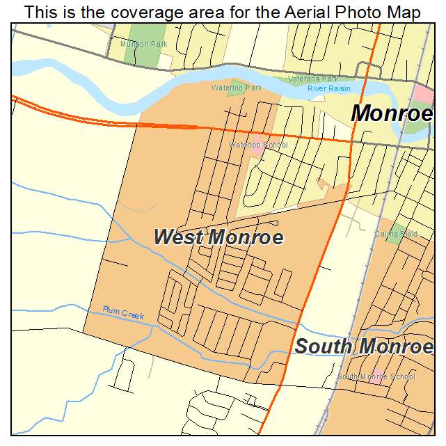 West Monroe, MI location map 