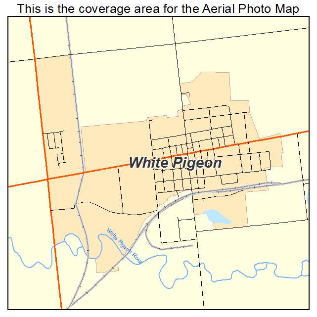 White Pigeon, MI location map 
