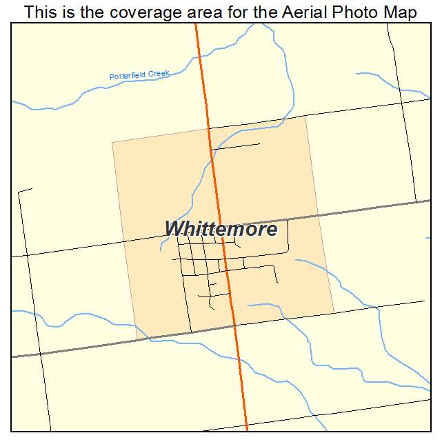 Whittemore, MI location map 