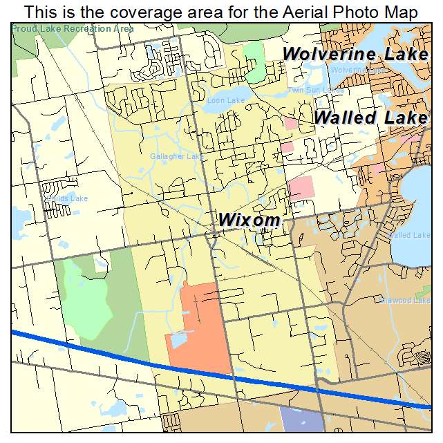 Wixom, MI location map 