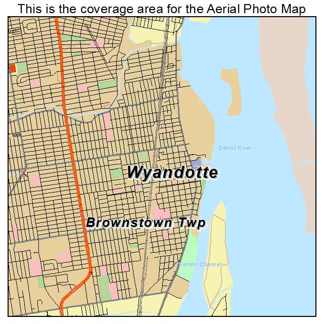 Wyandotte, MI location map 