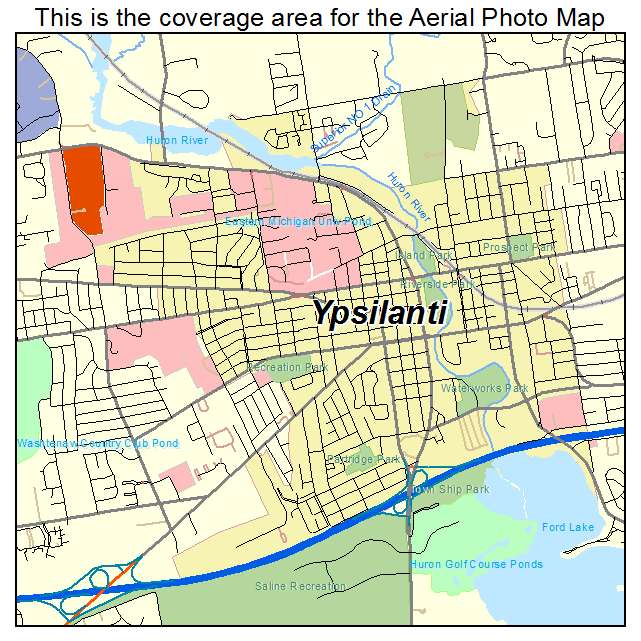 Ypsilanti, MI location map 