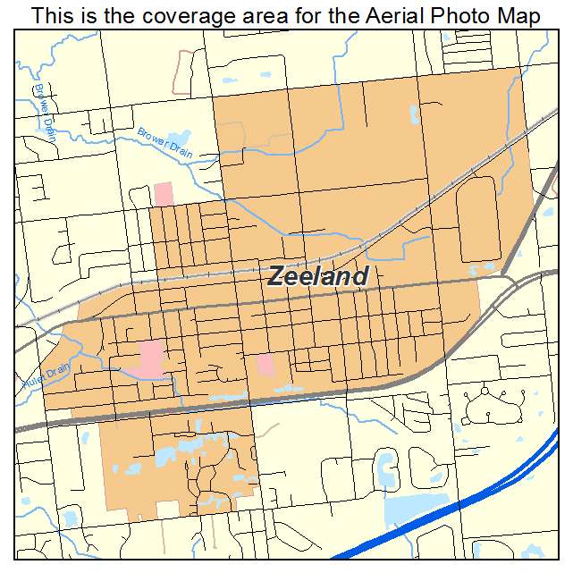 Zeeland, MI location map 