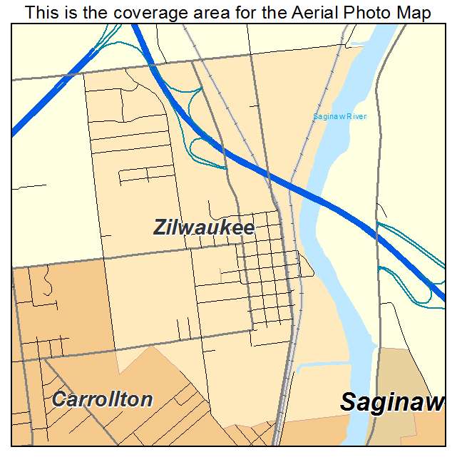 Zilwaukee, MI location map 