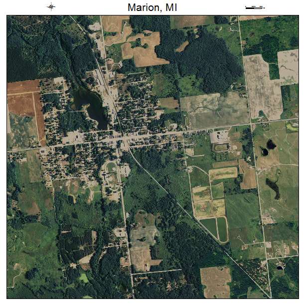 Marion, MI air photo map