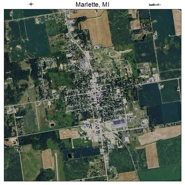 Marlette, MI air photo map