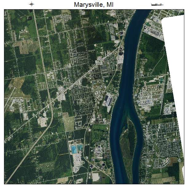 Marysville, MI air photo map