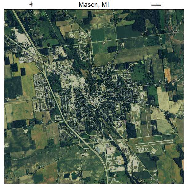 Mason, MI air photo map