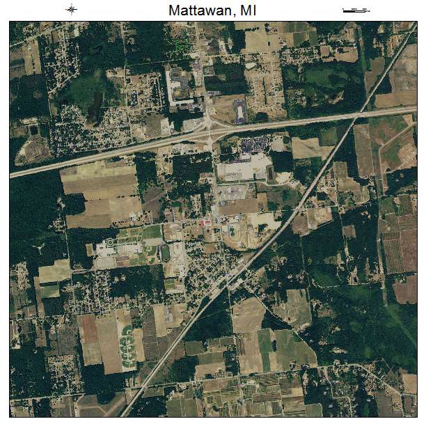 Mattawan, MI air photo map