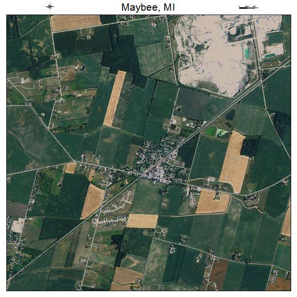 Maybee, MI air photo map