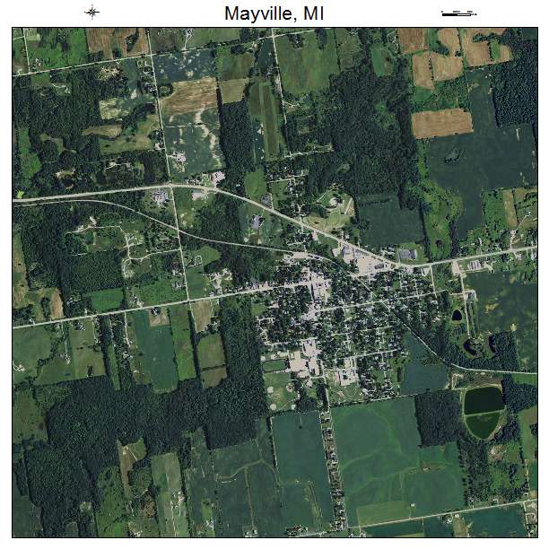 Mayville, MI air photo map